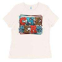 Bone Cheer Baseball stitchs Ladies Tee - LillyAllenDesigns