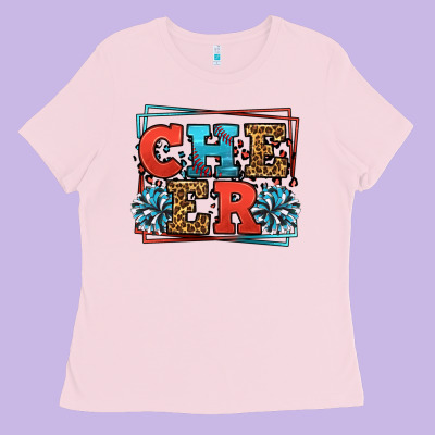 Cheer Baseball Stitchs Ladies Tee Designed By Lillyallendesigns