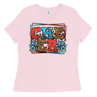 Bubblegum Pink Cheer Baseball stitchs Ladies Tee - LillyAllenDesigns
