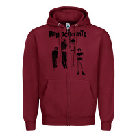 Burgundy hanging with the replacements Zipper Hoodie - tuanDangUi