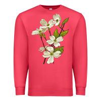 Cardinal American Dogwood Flower Illustrations Premium Sweatshirt - LillyAllenDesigns