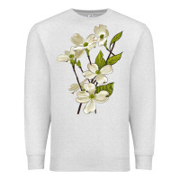 Oatmeal Heather American Dogwood Flower Illustrations Premium Sweatshirt - LillyAllenDesigns