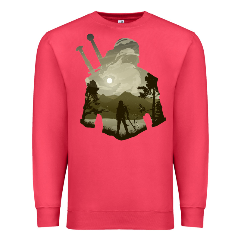 The Witcher Geralt Hero Sword Companion Minima List Illusion Art Premium Sweatshirt by tuanDangUi | Teevron