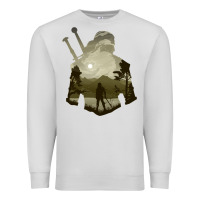 Dove Grey the witcher geralt hero sword companion minima list illusion art Premium Sweatshirt - tuanDangUi