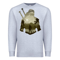Heather Grey the witcher geralt hero sword companion minima list illusion art Premium Sweatshirt - tuanDangUi