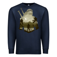 Navy the witcher geralt hero sword companion minima list illusion art Premium Sweatshirt - tuanDangUi