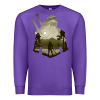 Purple the witcher geralt hero sword companion minima list illusion art Premium Sweatshirt - tuanDangUi