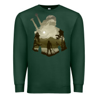 Sports Green the witcher geralt hero sword companion minima list illusion art Premium Sweatshirt - tuanDangUi