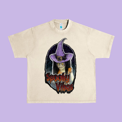 Spooky Vibes Urban Heavy Tee Designed By Jahusdesignshop