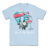 Dusty Blue Wine Flip Flops Girl Classic Tee - Bettercallsaul