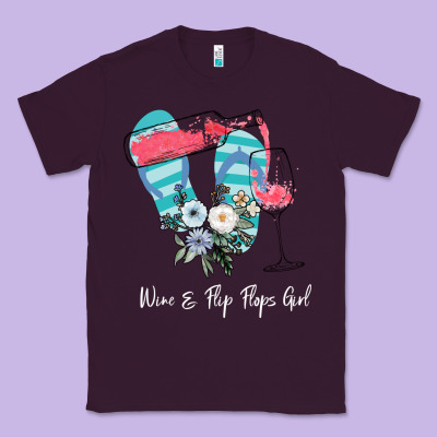 Wine Flip Flops Girl Classic Tee Designed By Bettercallsaul