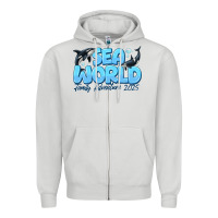Dove Grey Sea World Family Adventure 2025 Zipper Hoodie - CowhideDigitalArt