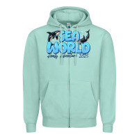 Seafoam Sea World Family Adventure 2025 Zipper Hoodie - CowhideDigitalArt