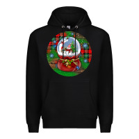 Black snow globe christmas ornament Premium Hoodie - BundleAndBundleShop