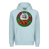 Blue Mist snow globe christmas ornament Premium Hoodie - BundleAndBundleShop