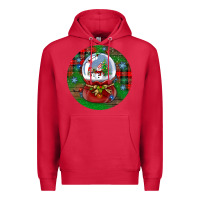 Cardinal snow globe christmas ornament Premium Hoodie - BundleAndBundleShop