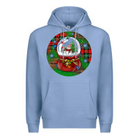 Colony Blue snow globe christmas ornament Premium Hoodie - BundleAndBundleShop