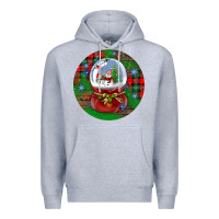 Heather Grey snow globe christmas ornament Premium Hoodie - BundleAndBundleShop