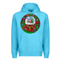 Ocean Blue snow globe christmas ornament Premium Hoodie - BundleAndBundleShop