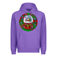 Purple snow globe christmas ornament Premium Hoodie - BundleAndBundleShop