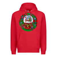 Red snow globe christmas ornament Premium Hoodie - BundleAndBundleShop