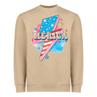 Mushroom Merica leopard lightning bolt Heavyweight Sweatshirt - FaDigitalArtStudio