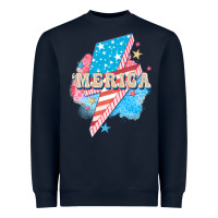 Navy Merica leopard lightning bolt Heavyweight Sweatshirt - FaDigitalArtStudio