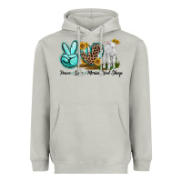 Moon Dust Peace Love Merino Wool Sheep Heavyweight Hoodie - LillyAllenDesigns