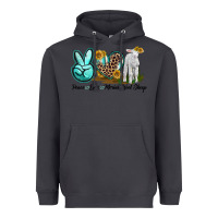 Smoke Peace Love Merino Wool Sheep Heavyweight Hoodie - LillyAllenDesigns