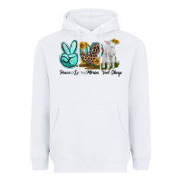 Peace Love Merino Wool Sheep Heavyweight Hoodie | Teevron