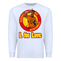 White l for love Premium Sweatshirt - tuanDangUi