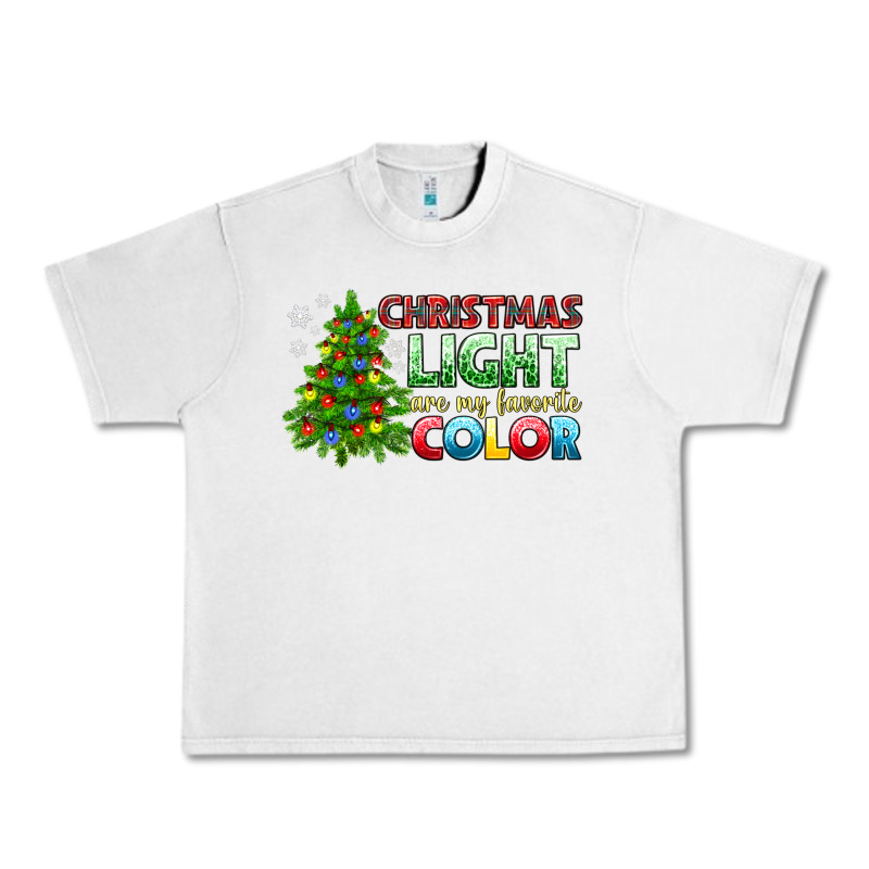 Christmas Light Are My Favorite Color Urban Heavy Tee by NancyCooperArtShop | Teevron