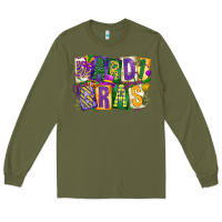Army Green mardi  gras Long Sleeve Tee - CowGirlArtShop