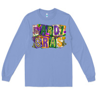 Colony Blue mardi  gras Long Sleeve Tee - CowGirlArtShop