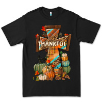 Black thankful fall cross Premium Tee - BundleAndBundleShop