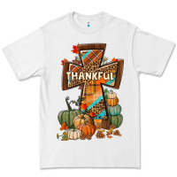 White thankful fall cross Premium Tee - BundleAndBundleShop