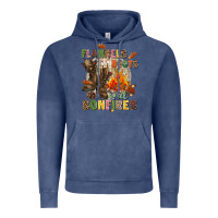 Vintage Denim Flannels boots and bonfires Vintage Hoodie - NancyCooperArtShop