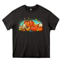Asphalt thankful pumpkins Heavy Core Tee - MaliasSmallBusiness