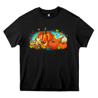 Black thankful pumpkins Heavy Core Tee - MaliasSmallBusiness