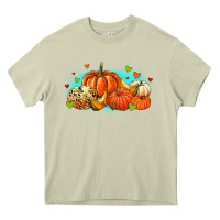 Mossy thankful pumpkins Heavy Core Tee - MaliasSmallBusiness