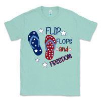 Seafoam Flip Flops and Freedom Classic Tee - Bettercallsaul