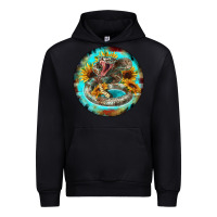 Black rattlesnake and sunflower Urban Hoodie - BarkalooDesign