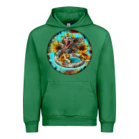 Emerald rattlesnake and sunflower Urban Hoodie - BarkalooDesign