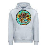 Heather Grey rattlesnake and sunflower Urban Hoodie - BarkalooDesign