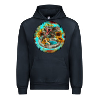 Navy rattlesnake and sunflower Urban Hoodie - BarkalooDesign