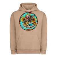 Pigment Burro rattlesnake and sunflower Urban Hoodie - BarkalooDesign