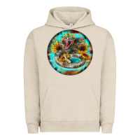 Pigment French Oak rattlesnake and sunflower Urban Hoodie - BarkalooDesign