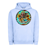 Pigment Grape Ice rattlesnake and sunflower Urban Hoodie - BarkalooDesign