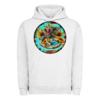 Pigment Lunar Rock rattlesnake and sunflower Urban Hoodie - BarkalooDesign