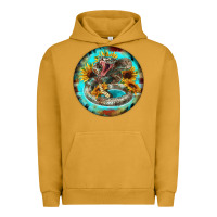 Pigment Peanut Butter rattlesnake and sunflower Urban Hoodie - BarkalooDesign